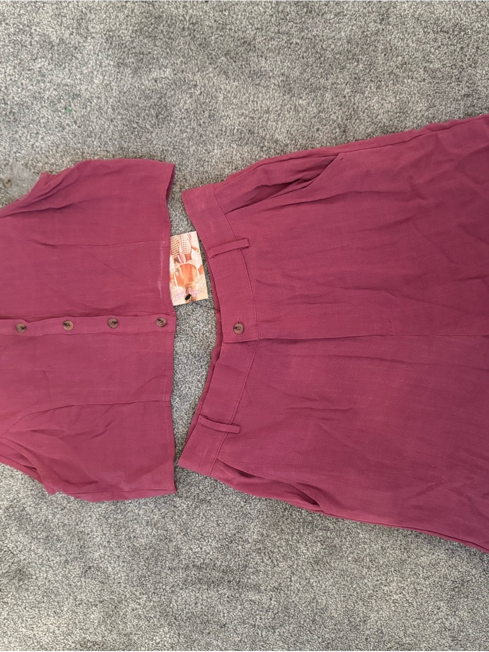 Molly Green short/vest set